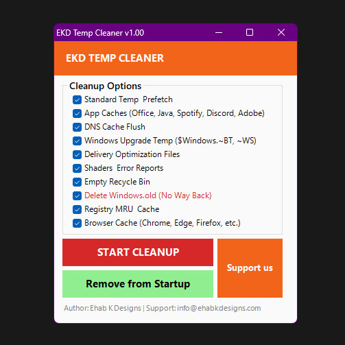 EKD Temp Cleaner